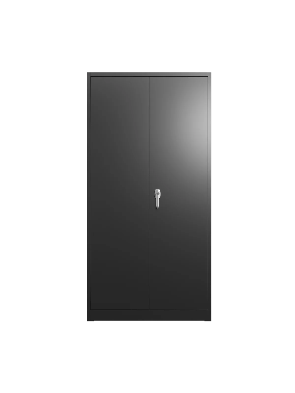 Metal Garage Storage Cabinet Steel Utility Cabinets with 4 Shelves & Locking Doors, Assembly Required（Black）