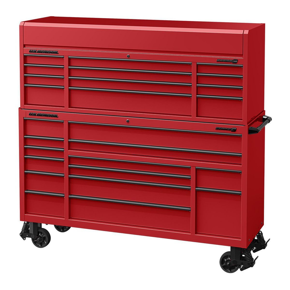 U.S. GENERAL 72 in. x 22 in. Triple-Bank Roll Cab, Series 3, Slate Gray