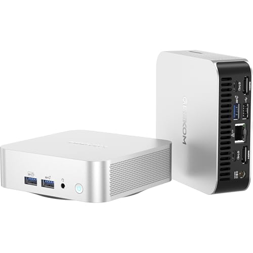 GEEKOM A6 Mini PC with AMD Ryzen 7 6800H(up to 4.7GHz), 32GB DDR5 RAM, 1TB PCIe 4.0 NVMe SSD, Radeon 680M, Compact Aluminium Design Windows 11 Pro Desktop Computer with USB4/8K UHD/Wi-Fi 6E/BT 5.2