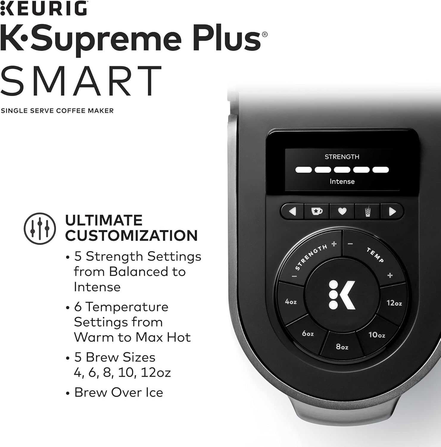 Keurig K-Supreme SMART Single Serve Coffee Maker with Peet's Coffee Major Dickason's Blend, Dark Roast, K-Cup, 32 K-Cup Pods