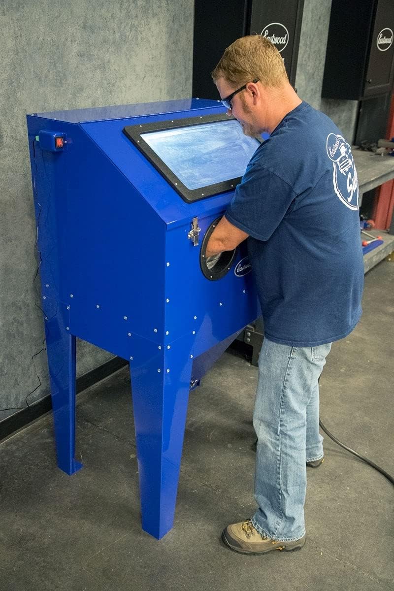 Eastwood B60 Abrasive Media Blast Cabinet Tool Holds Up to 120 Lbs of Media 7 CFM at 90 PSI Air Requirement