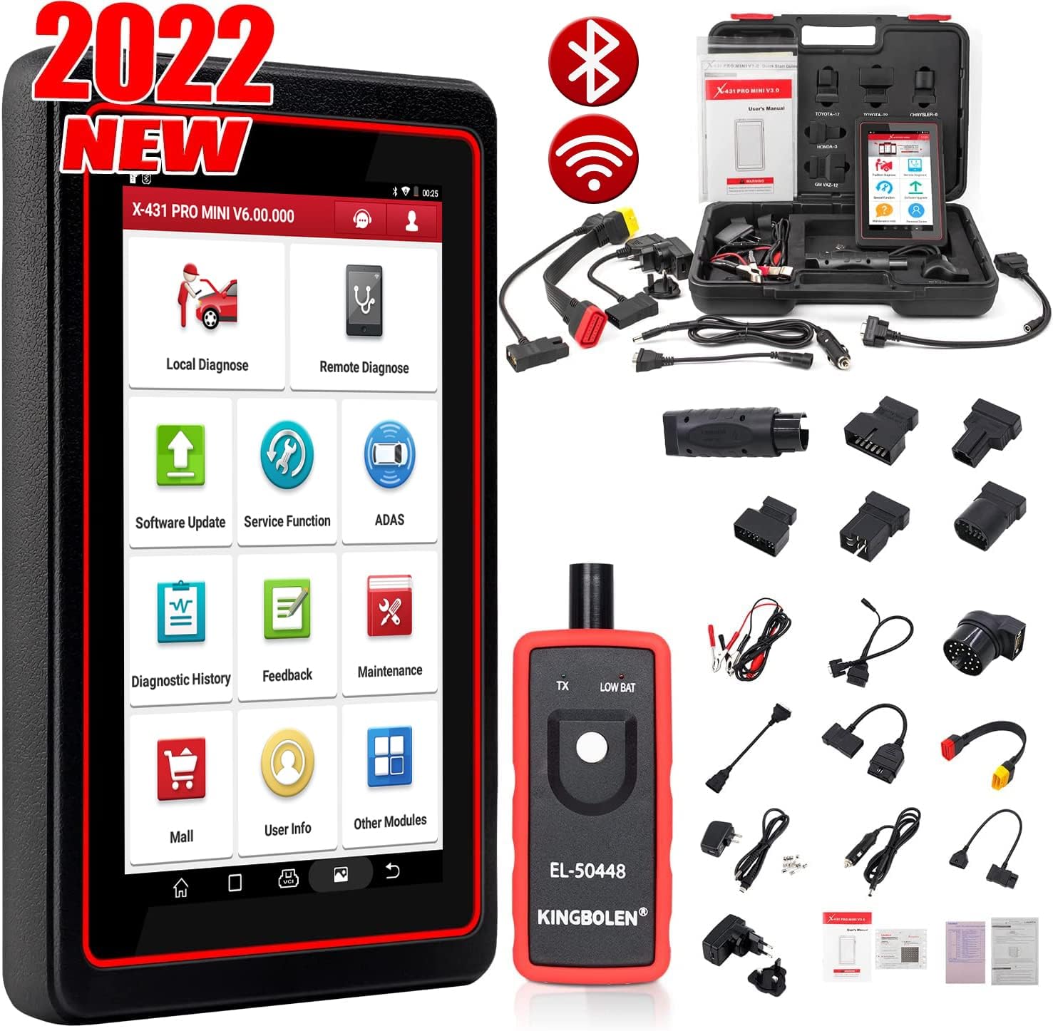 LAUNCH X431 PRO Mini Elite 3.0(Same Function as X431 V) All-in-One Bi-Directional Scan Tool,OE-Level Full System Automotive Scanner 31+ Service,ECU Coding,ABS Bleeding,2Yrs Free Update,TPMS as Gift