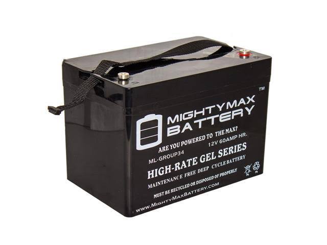 12V 60Ah Group 34 Replacement for Sealed Gel Mk Batteries