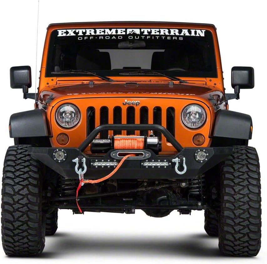 Barricade Trail Force HD Front Bumper with LED Lights Compatible with 07-18 Jeep Wrangler JK