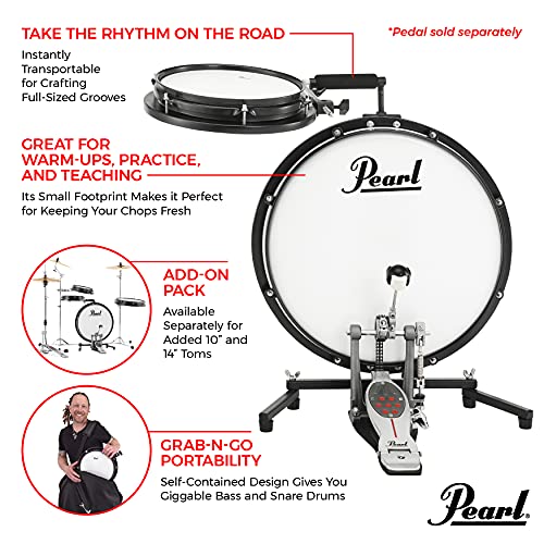 Pearl Compact Traveler Drum Set 18" Bass Drum & 10" Snare Drum with Bag (Cymbals & Hardware Sold Separately)*