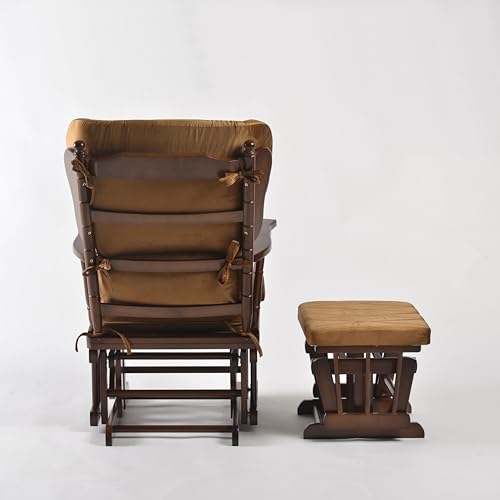 Comfort Deluxe Glider Chair and Ottoman Set (Pumpkin)