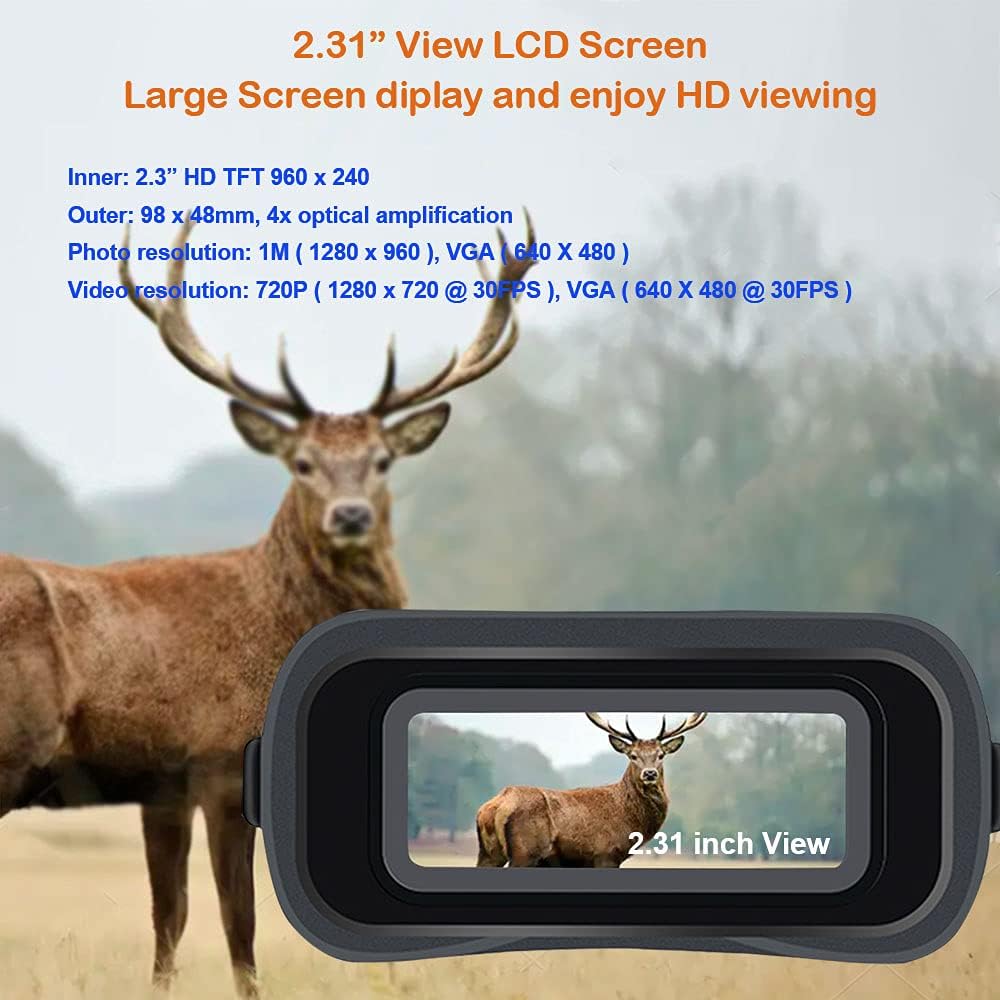 Night Vision Binoculars Night Vision Goggles Digital Infrared Goggles Night Vision for Adults Hunting Binoculars Day and Night Night Vision Scope for Hunting,Spotting,Surveillance with 32G Card