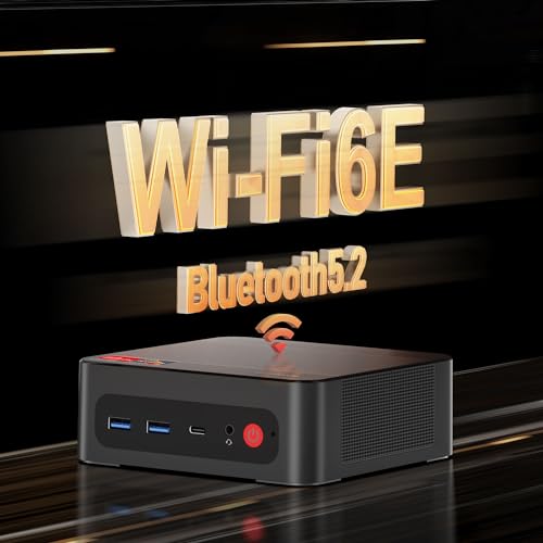 P4 Light Gaming Mini PC, Ryzen 7 5825U, 32GB RAM 1TB SSD, 11 Pro Triple 4K 60HZ Displays Desktop Computers, Support PS3 Emulator Micro PC, HDMI+DP+Type-C, WiFi 6E, BT5.2, Dual 2.5GbE LAN
