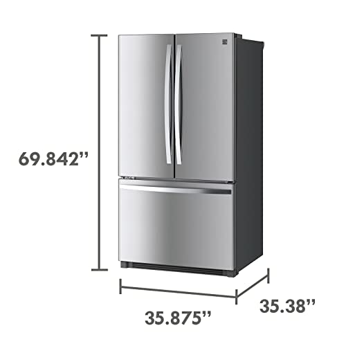 Kenmore 4673025 Alexa Capabilities 04673025 26.1 cu.ft. Non-Dispense French Door Refrigerator with Active Finish