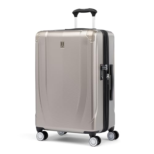 Travelpro Pathways 3 Hardside Expandable Luggage, 8 Spinner Wheels, Lightweight Hard Shell Suitcase, Carry On 21 Inch, Black Knight