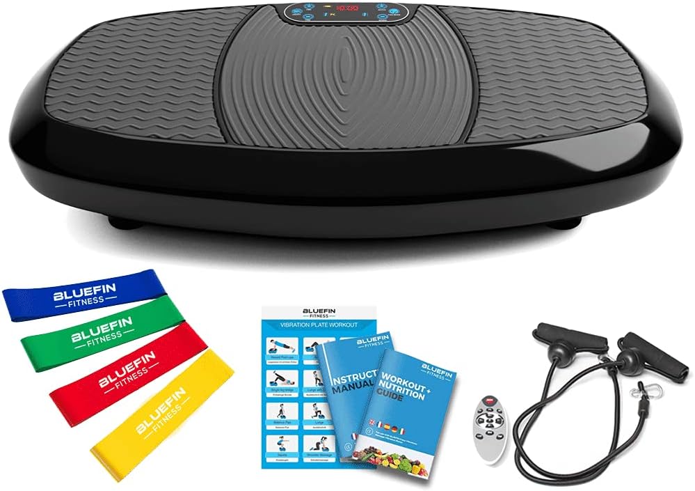 Bluefin Fitness Dual Motor 3D Vibration Platform | Oscillation, Vibration + 3D Motion | Huge Anti-Slip Surface | Bluetooth Speakers | Ultimate Fat Loss | Unique Design | Get Fit at Home