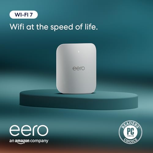 Introducing Amazon eero Pro 7 tri-band mesh Wi-Fi 7 router (newest model) - Supports internet plans up to 5 Gbps, Coverage up to 6,000 sq. ft., 3-pack