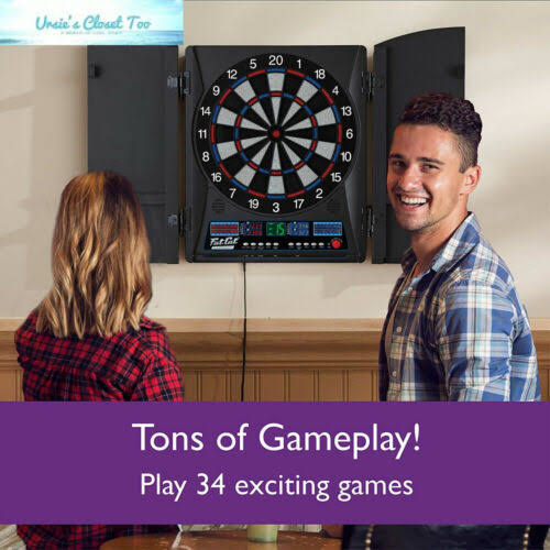 Fat Cat Electronx Electronic Soft Tip Dartboard with Cabinet