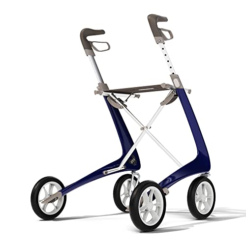byACRE Carbon Ultralight Rollator - World's Lightest Carbon Rollator - Only 10.6 lbs/for Indoor and Outdoor Use/Foldable and Easy to Travel with/Carbon Black - Compact