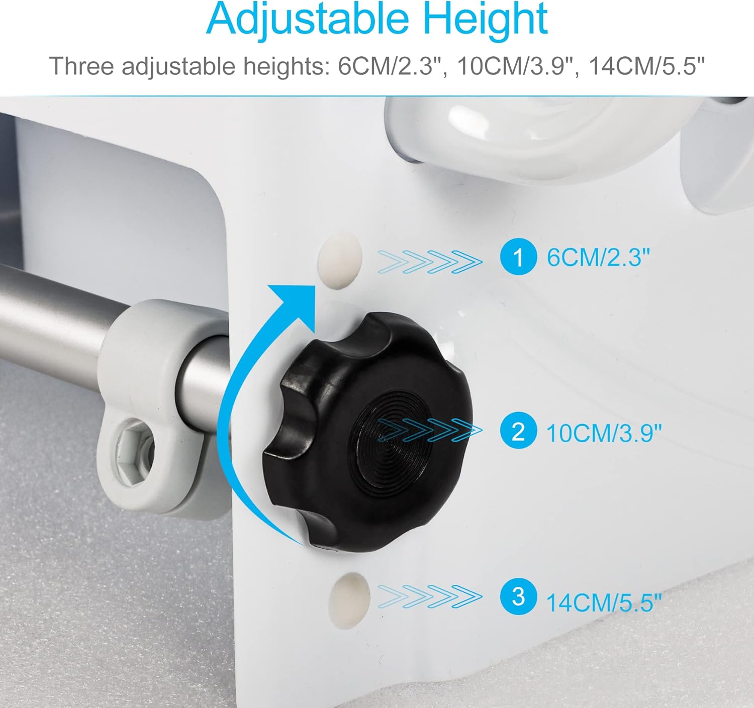 REAQER Raised Toilet Seat with Removable Handles, 5.9" Elevated Toilet Seat Riser Medical Supplies & Equipment for Handicap, Elderly, Hip Replacement After Surgery Height Adjustable