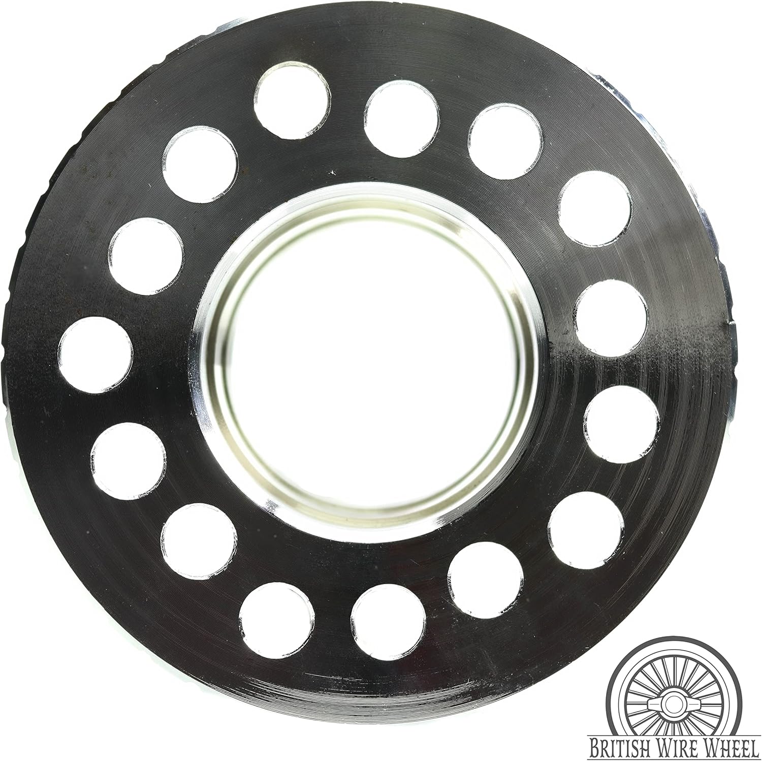 British Wire Wheel Chrome-Plated 5 Lug Universal Knock Off Wire Wheel Adapters for Lowriders, 5x4.5/ 5x4.75/ 5x5, Set of 4