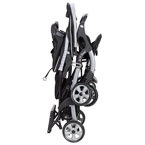 Baby Trend Sit N Stand Double Stroller & Single Infant Car Seat Travel System w/Safety Harnesses and Cover for Infants and Toddlers, 2 Pc Set, Stormy