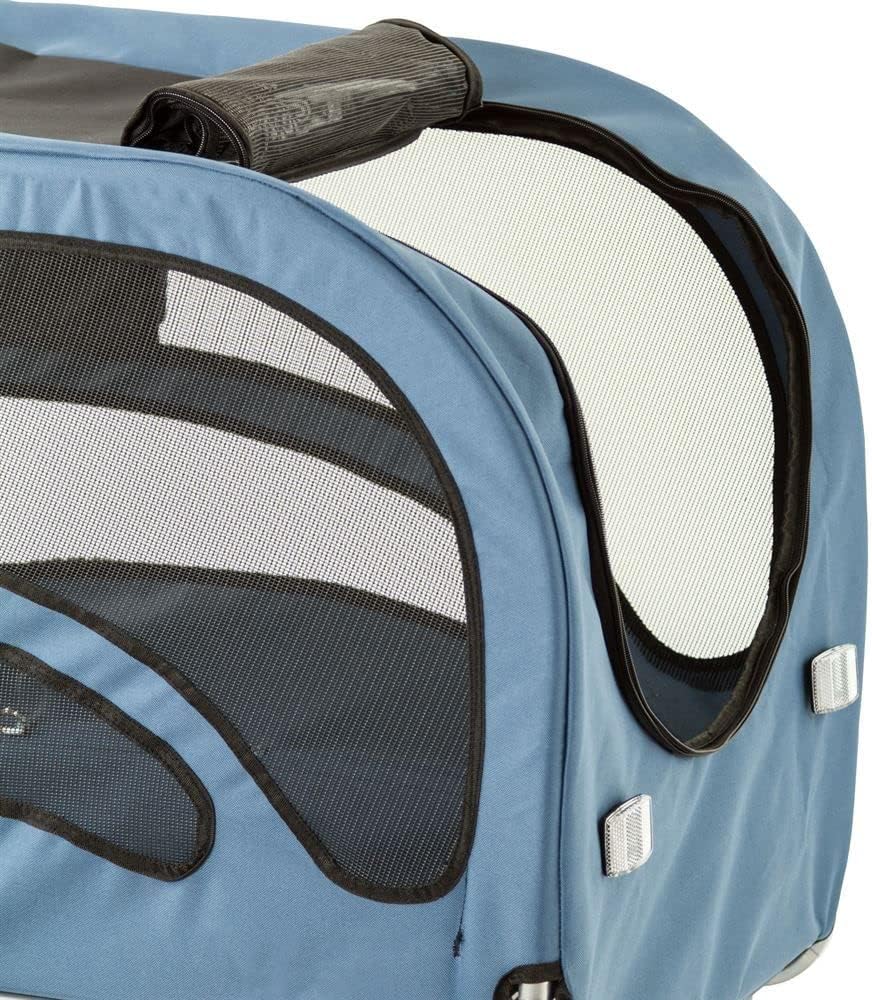Blue 2-in-1 Pull-Behind Dog Bike Carrier Bicycle Pet Trailer