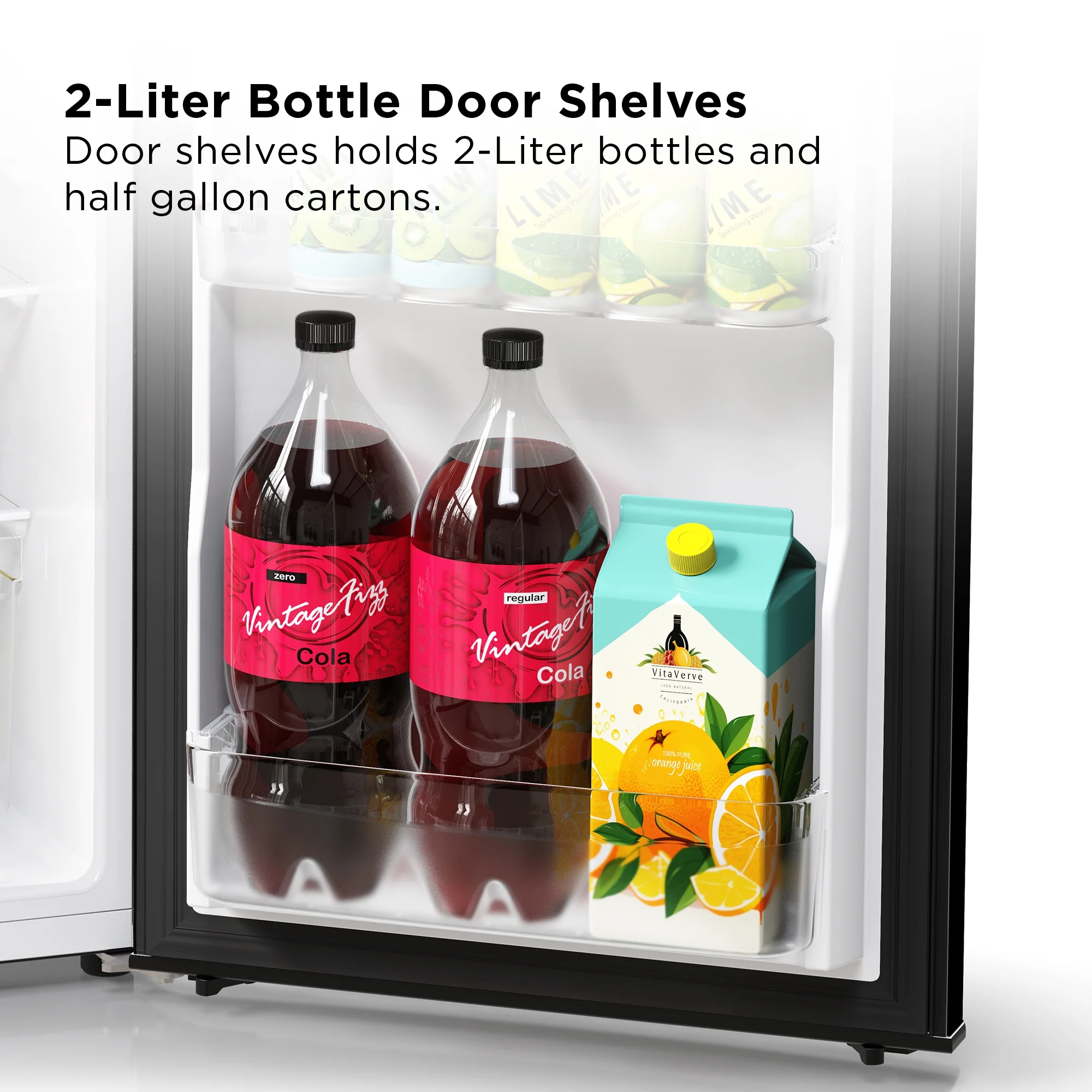 TCL 4.5 Cu. ft. Two Door Refrigerator – Black Stainless Look, MR453Z