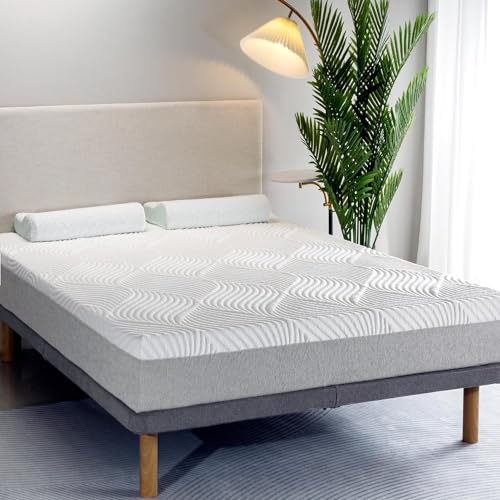 Twin Mattress 6 Inch Memory Foam Mattress Bed in a Box,Mediumu Firm Cooling Gel Green Tea Twin Size Mattress with Breathable Soft Fabric Cover CertiPUR-US colchones twin Pressure Relief