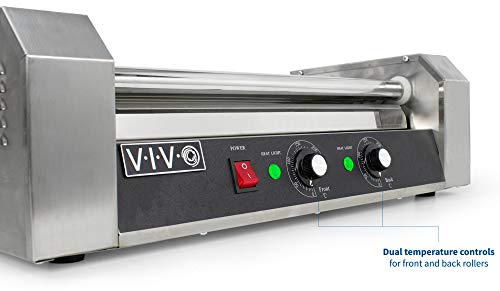 VIVO Electric 12 Hot Dog and 5 Roller Grill Cooker Warmer