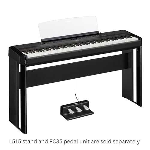 Yamaha 88-Key Weighted Portable Digital Piano Keyboard with Music Rest, Sustain Foot Switch, Built-in Speakers, USB Connectivity, Black (P45B)