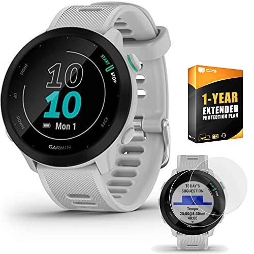Garmin Forerunner 55 GPS Running Watch (Black) with 2-Pack Screen Protector Bundle