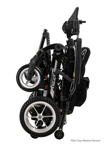 Pride Jazzy Passport Compact Travel Power Chair, with 5-Year Extended Warr (18Ah Lithium-ion Battery)