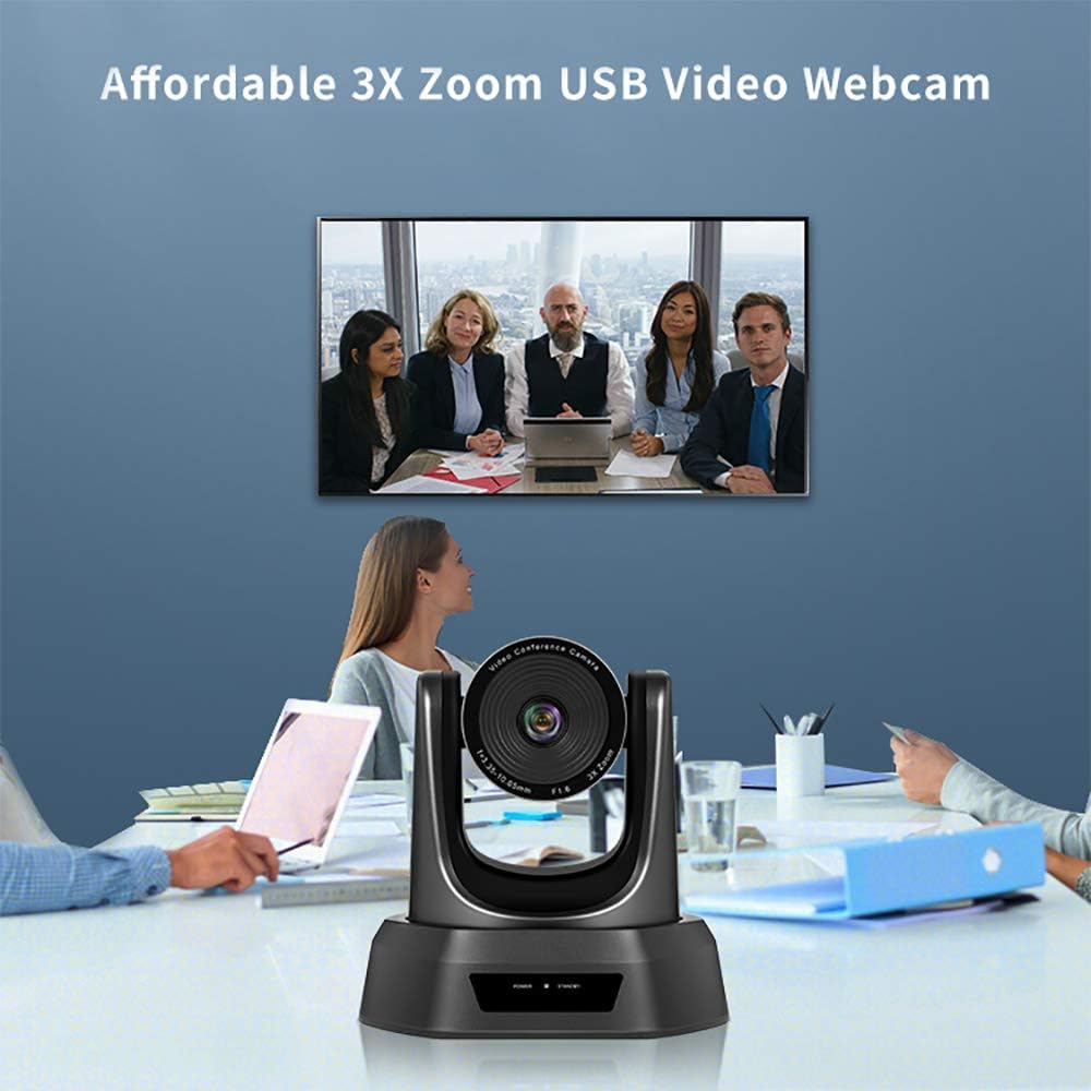 Conference Room Camera Full HD 1080p USB PTZ Video Conference Camera for Business Meetings Wide Angle More Optical Zoom (10x Optical USB)