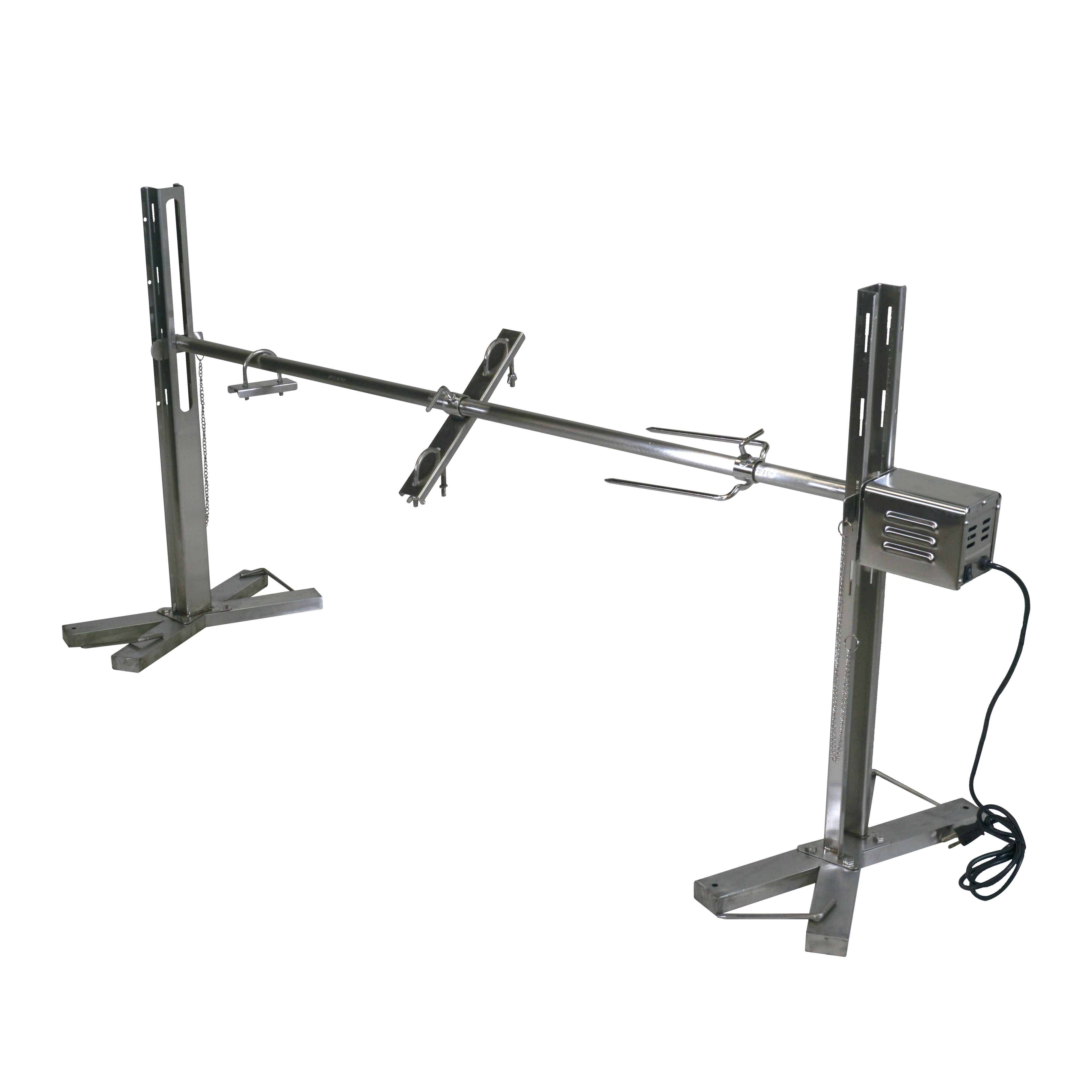 Stainless Steel 90 lb Capacity Open Fire Rotisserie System Tripod