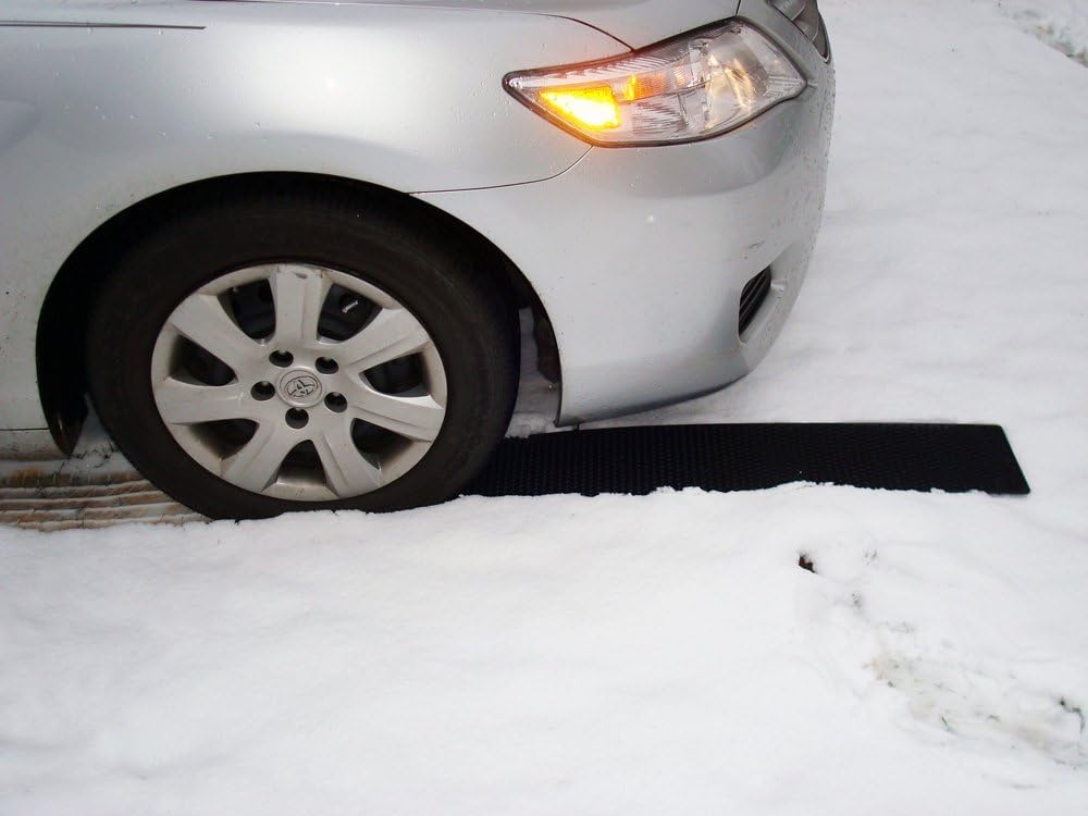 Portable Tire Traction Mats - Two Emergency Tire Grip Aids Used To Get Your Car, Truck, Van or Fleet Vehicle Unstuck In Snow, Ice, Mud, And Sand - Black, 2 Pack