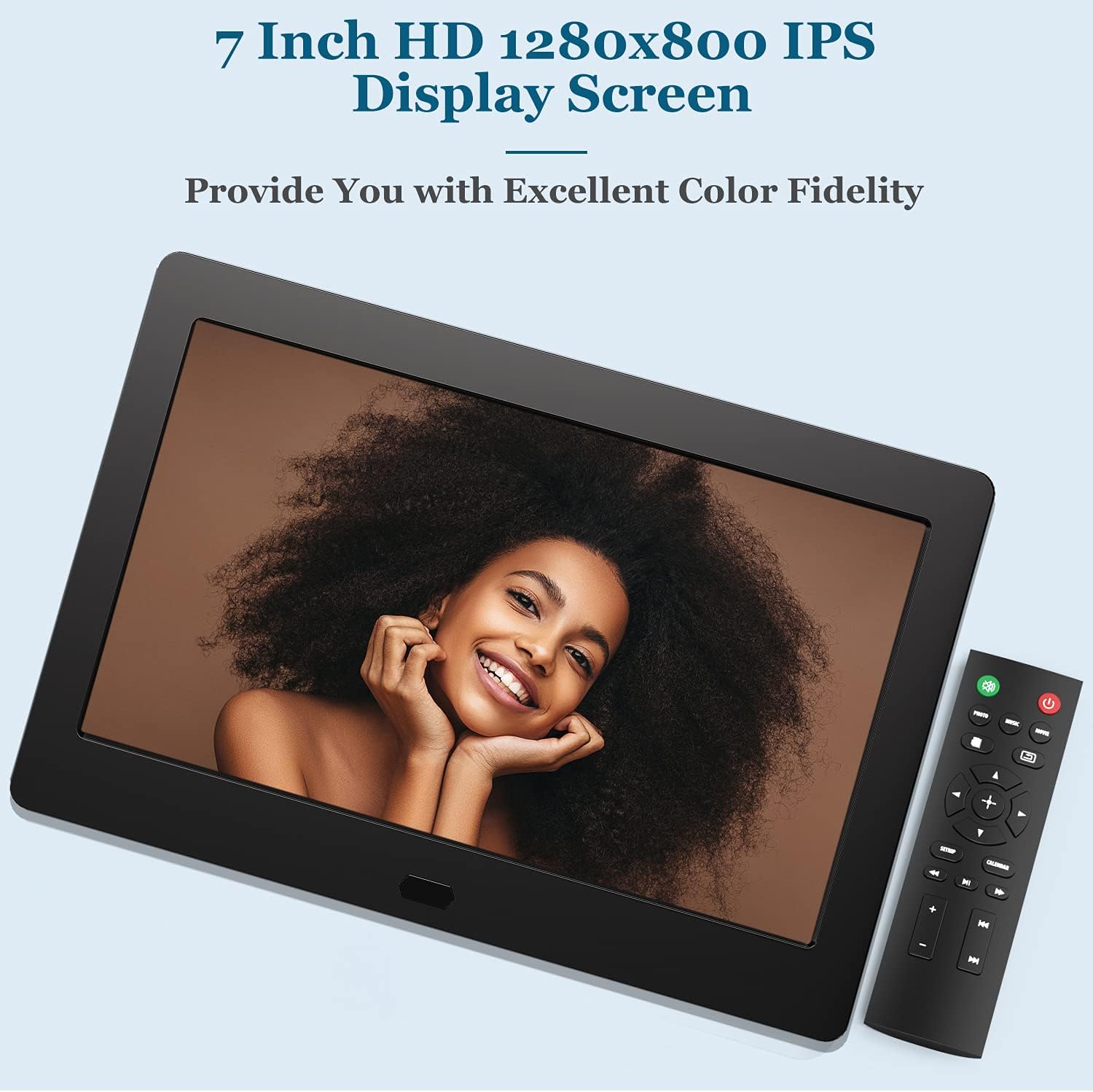 Digital Photo Frame with 8.1 Inch 1920x1080 FHD IPS Screen - Hauyince Digital Picture Frames with Remote Control, Slideshow, Picture Preview, Adjustable Brightness, Calendar, Using SD Card & USB Drive