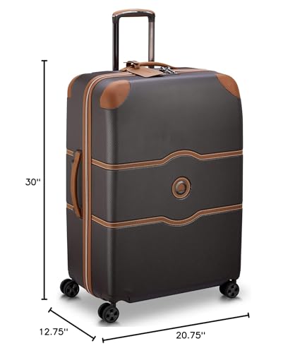 DELSEY PARIS Chatelet Air 2.0 Hardside Luggage with Spinner Wheels, Angora, Checked-Large 28 Inch