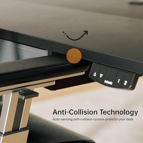 Standing Desk with 2 Drawers, Adjustable Height Electric Desk with Storage, 63 x 24 Inches Sit Stand Up Computer Table for Work Office Home, White