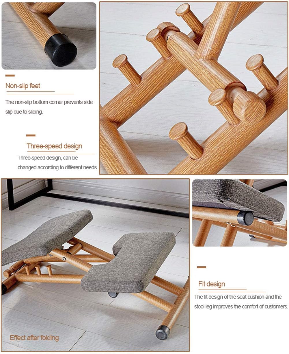 Ergonomic Foldable Kneeling Chair: Reduce Back and Neck Pain with Home Posture Correction Knee Chair