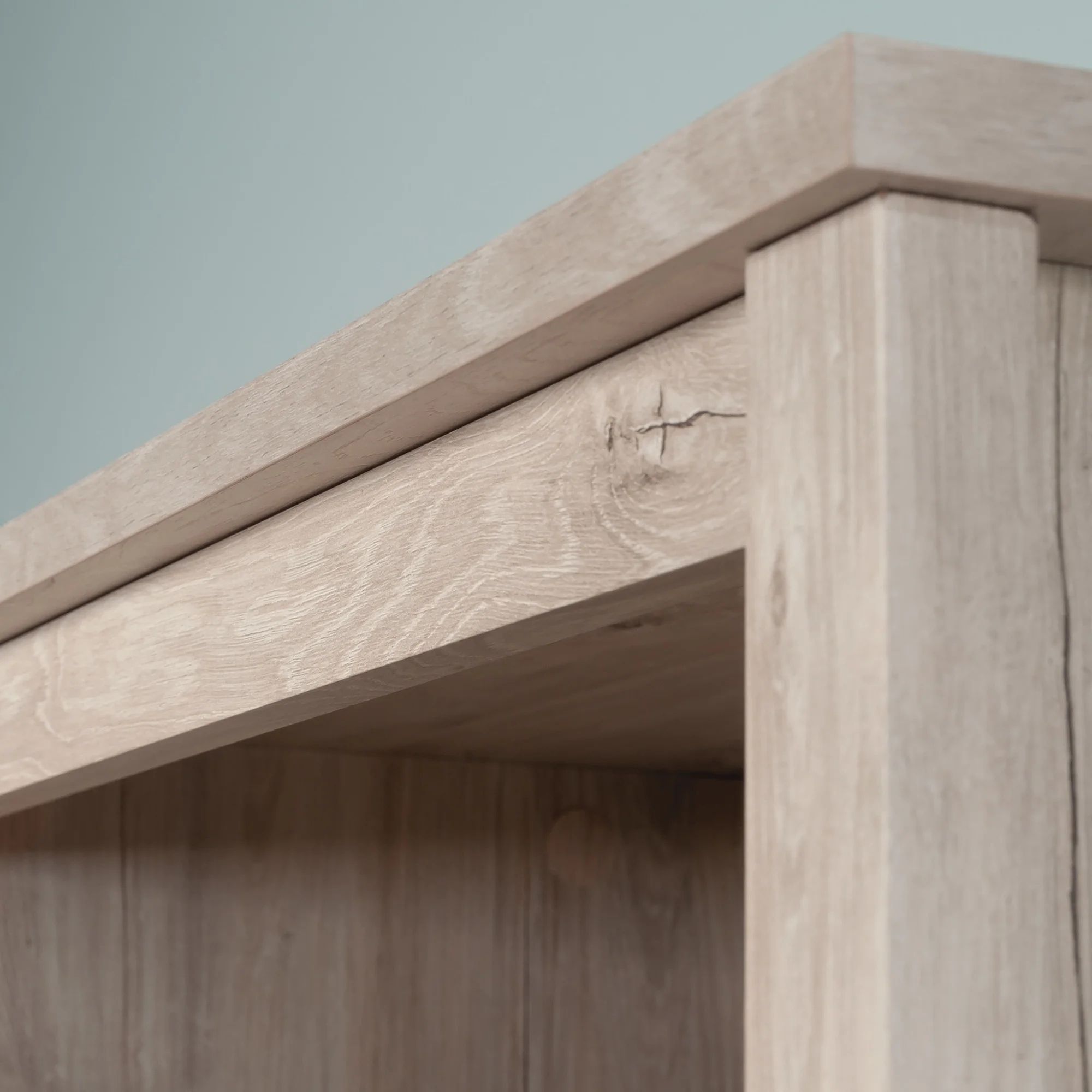 Sauder Select Engineered Wood Bookcase with Doors in Chalk Oak Finish