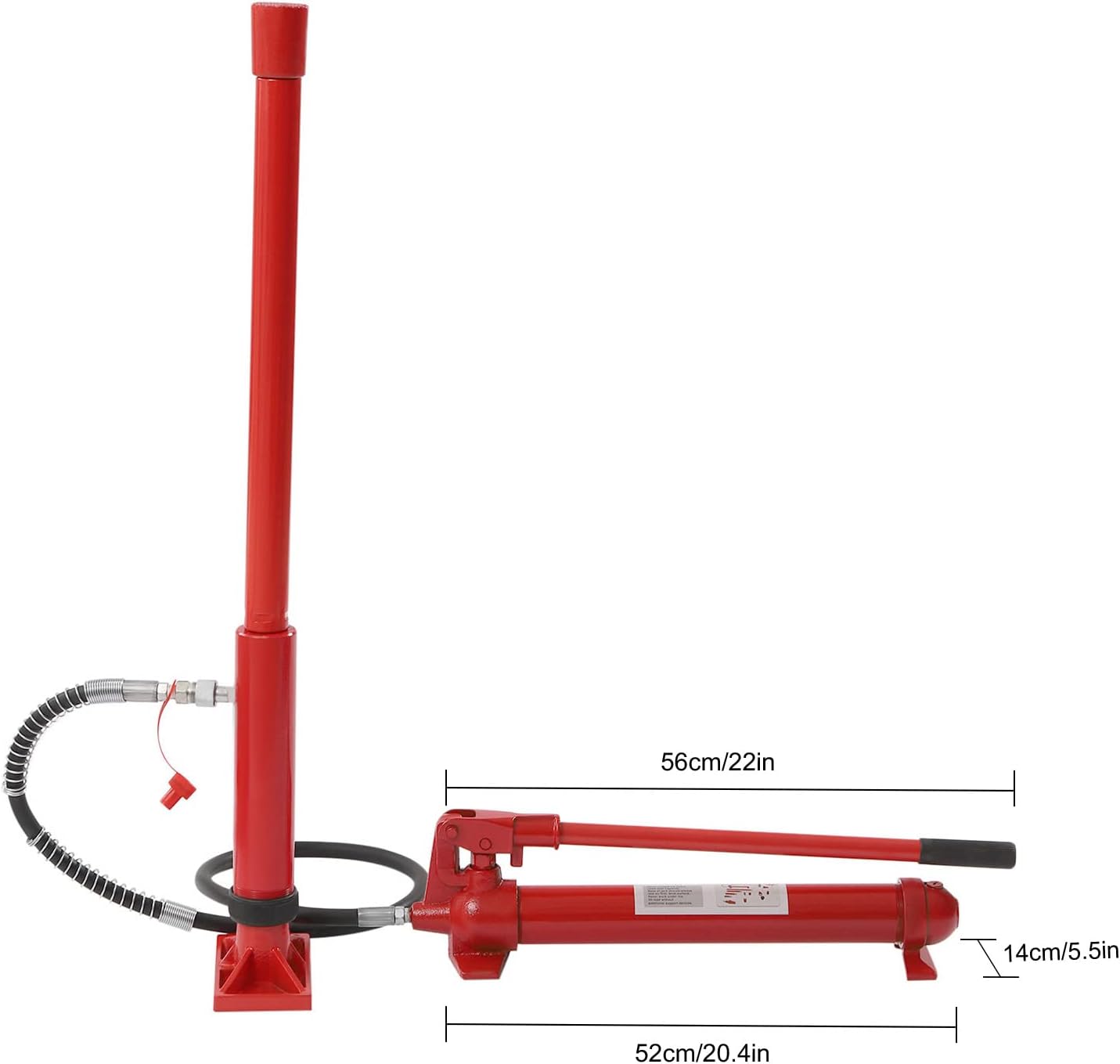 12 Ton Hydraulic Jack Ram Kit 14 Accessories Auto Body Frame Repair Kit Portable Hydraulic Lift Equipment Tool Steel Hydraulic Jack with Case Autobody Frame Repair Power Tools for Repair