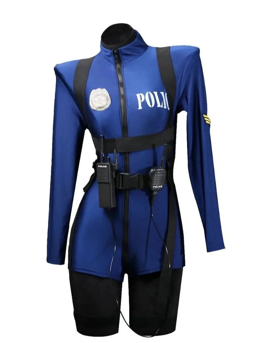 'Officer' Stretchy Tight Sexy Costume Bodysuit For Valentines Day