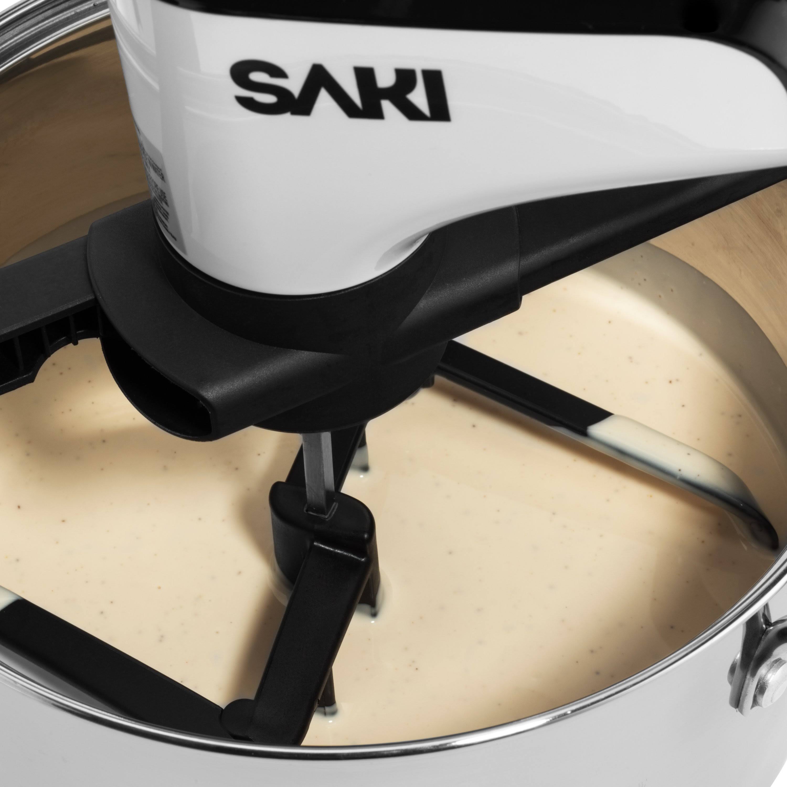Saki Automatic Pot Stirrer for Cooking, with 2 Speeds, Adjustable, Hands Free