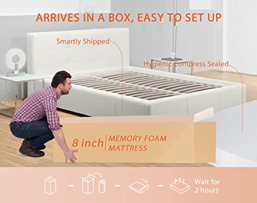 Gel Memory Foam Mattress, 6/8/10/12 inch Firm Mattress in a Box, CertiPUR-US Certified Mattress for Cool Sleep & Pressure Relief (12 in, Twin)
