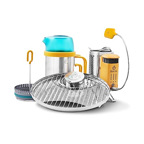 BioLite Campstove Campingkocher mit 2 Holzbrennern, Stromerzeugung und USB-Aufladung