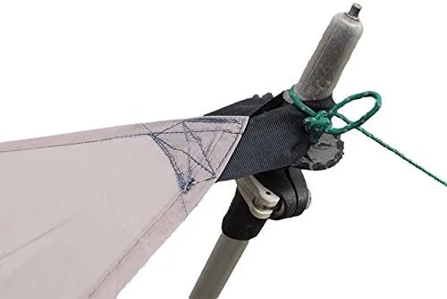 QCAI Silnylon Tarp - 11.6 Oz. - Ultralight Backpacking Tarp or Hammock Tarp (Grey, 8' x 10')