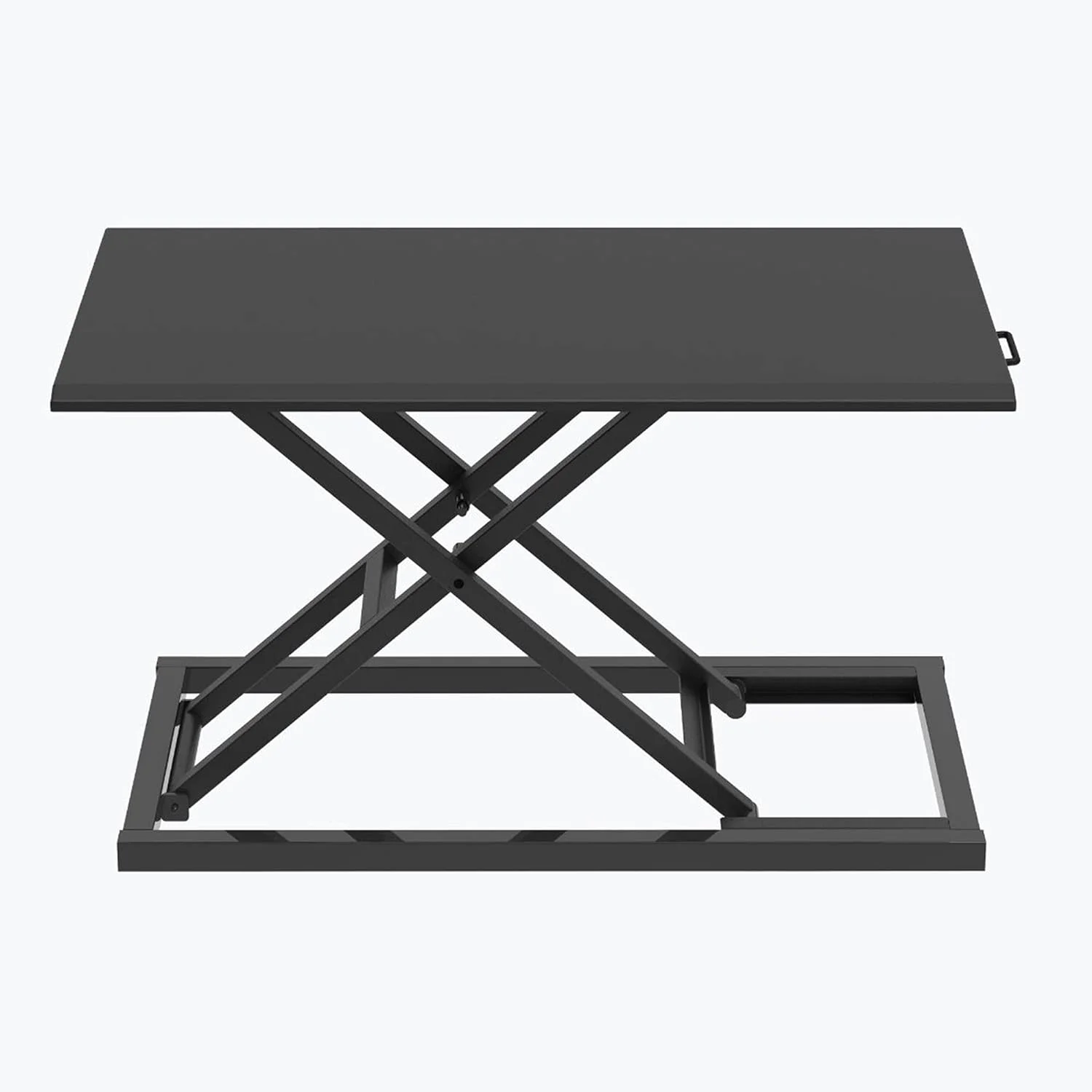 Height Adjustable Portable Pneumatic Standing Desk Converter, Stand Up Desk Riser, Tabletop Computer Workstation - Black