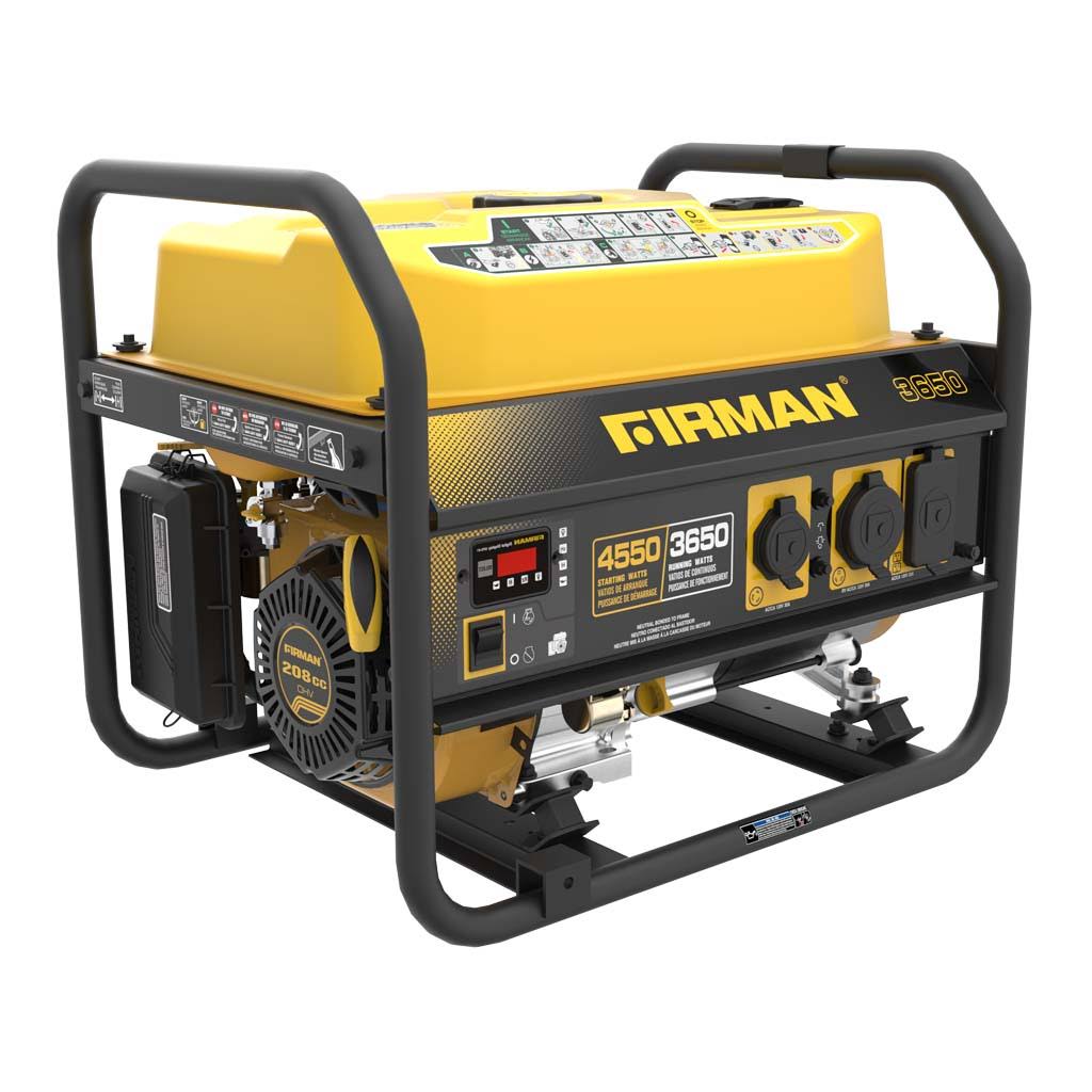 Firman P03607 Portable Generator 3650/4550 Watt GAS Powered u0026 Carb Compliant