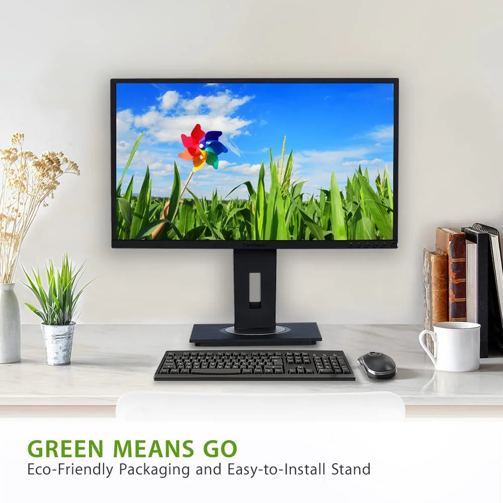 ViewSonic VG2248 22 Inch IPS 1080p Ergonomic Monitor with HDMI DisplayPort USB and 40 Degree Tilt for Home and Office,Black, 19.6 x 14.7 x 8.0