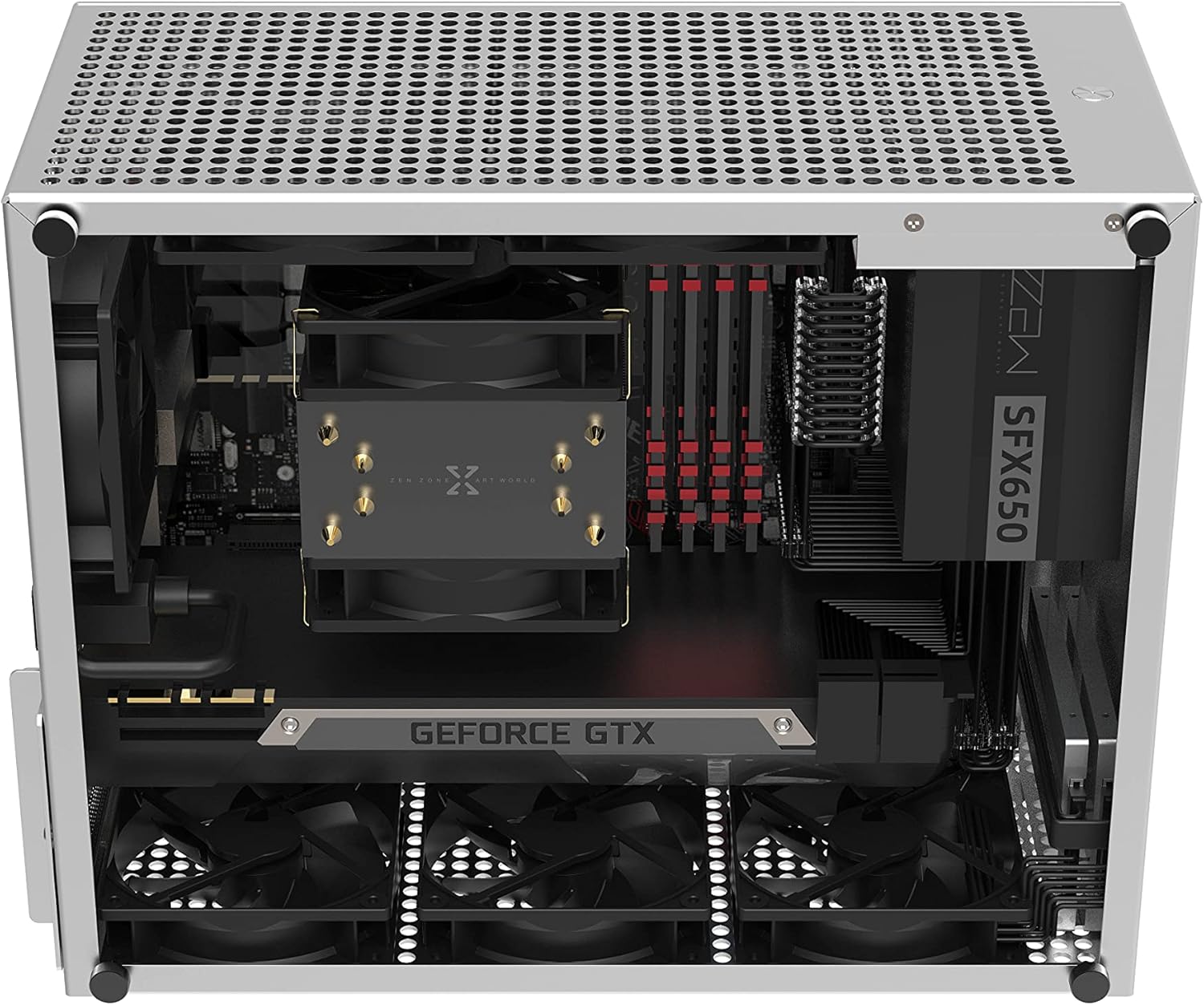 MATX PC Case in Mini-Size, Portable Gaming Computer Case, Aluminum Micro ATX Case for DIY Installation