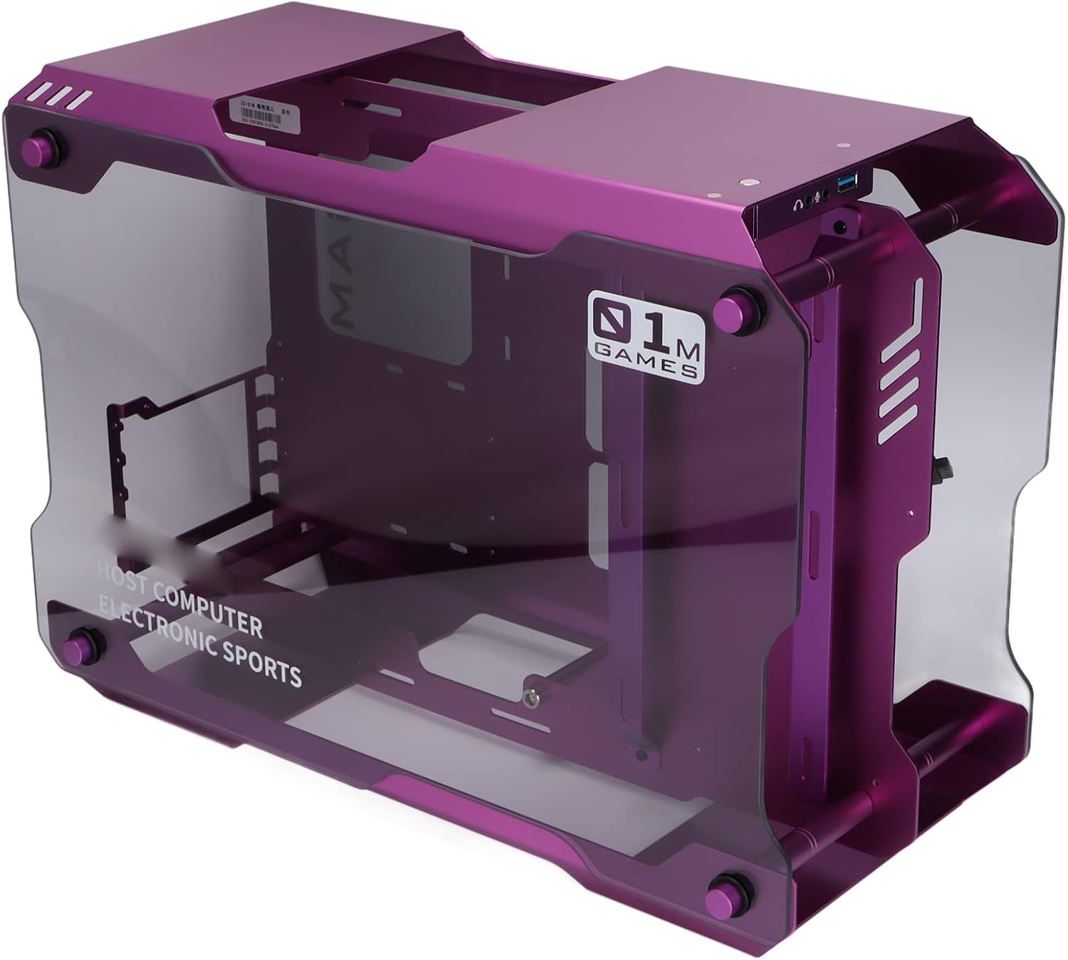Dilwe Premium Mid-Tower ATX Case PC Gaming Case, Tempered Glass Panels Gaming PC Case Computer Chassis, ATX Matx Open Style Water Cooled Mini Gaming Chassis
