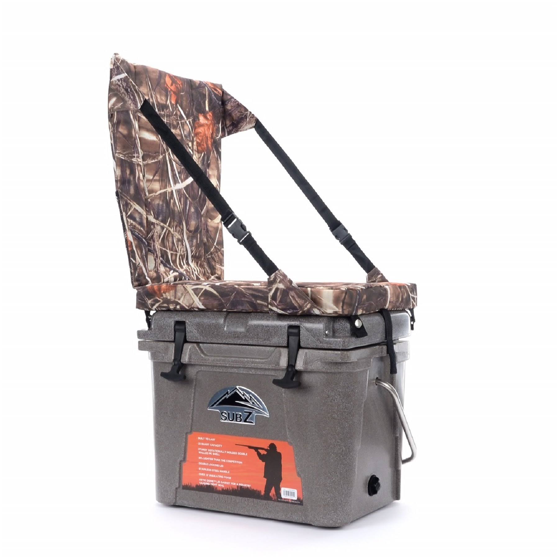 Nash Sub Z Cooler with High Back Seat, Camoflage, 23 quart