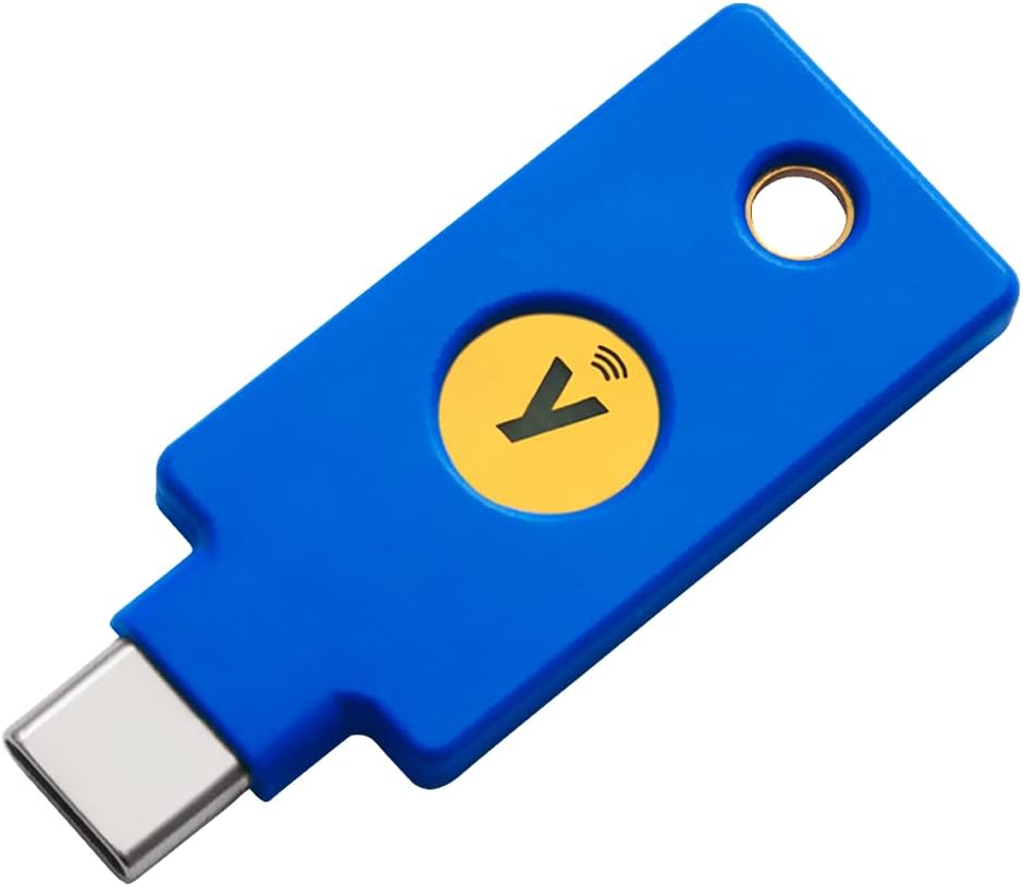 Yubico FIDO Security Key NFC - Two Factor Authentication USB and NFC Security Key, Fits USB-A Ports and Works with Supported NFC Mobile Devices – FIDO U2F and FIDO2 Certified - More Than a Password Pack of 2