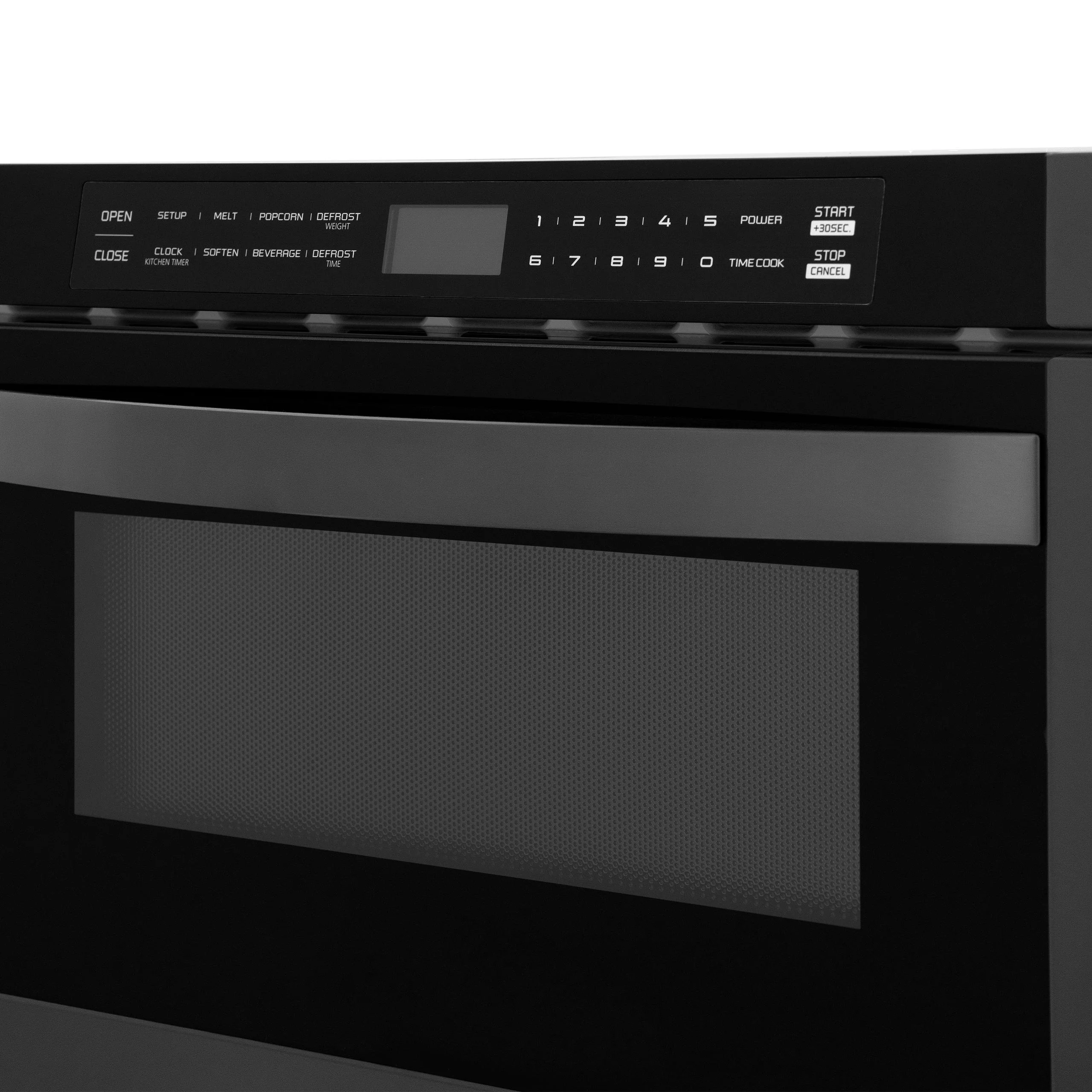 ZLINE 24" 1.2 cu. ft. Microwave Drawer in Black Stainless Steel